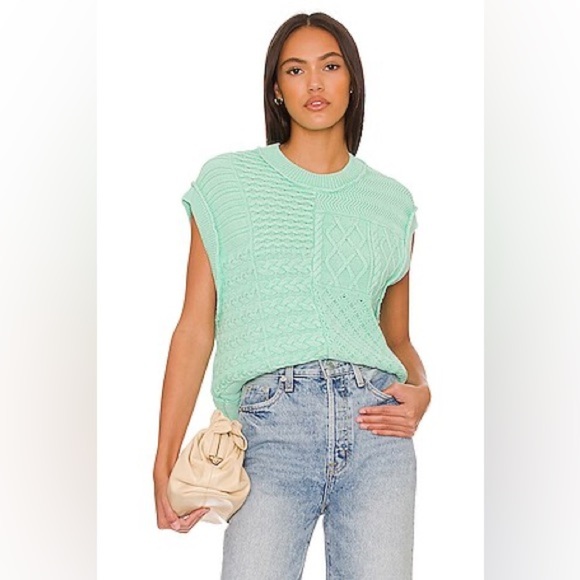Free People Take The Plunge Vest in Ocean Lily NWT - Picture 2 of 11
